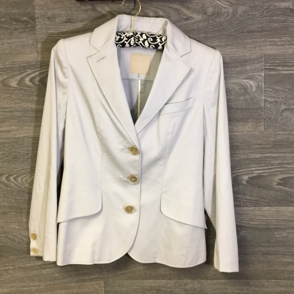 Magaschoni Tailored Gray Career Blazer Jacket Sz 4